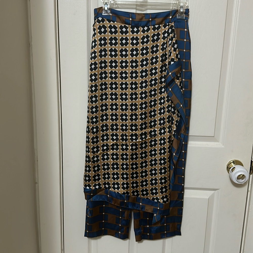 Zara Wrap Style Dress Pants - Geometric Pattern S - Picture 5 of 9